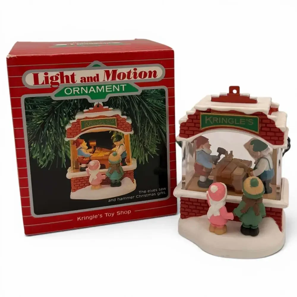 1987 Hallmark Keepsake Light and Motion Ornament Kringle's Toy Shop